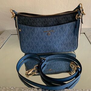 Michael Kors Blue and Black Crossbody Bag